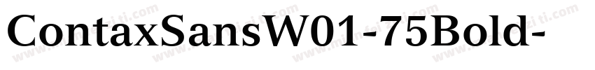 ContaxSansW01-75Bold字体转换