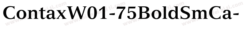 ContaxW01-75BoldSmCa字体转换
