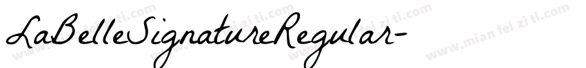LaBelleSignatureRegular字体转换