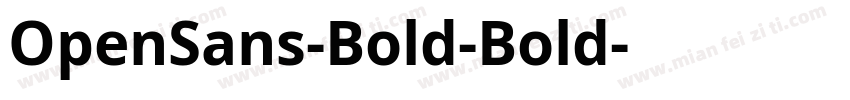OpenSans-Bold-Bold字体转换
