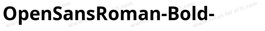 OpenSansRoman-Bold字体转换