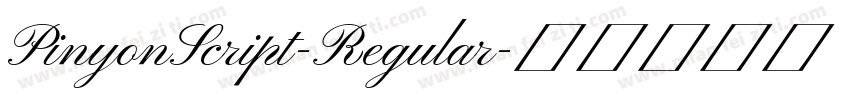 PinyonScript-Regular字体转换