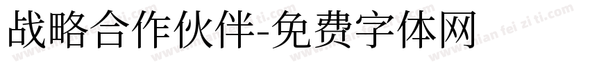 战略合作伙伴字体转换