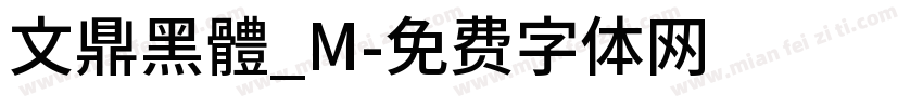 文鼎黑體_M字体转换