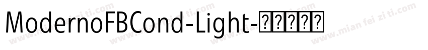 ModernoFBCond-Light字体转换