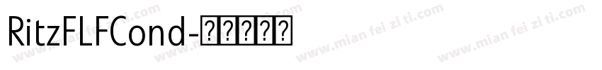 RitzFLFCond字体转换