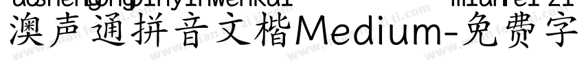 澳声通拼音文楷Medium字体转换