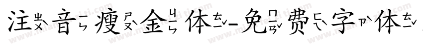 注音瘦金体字体转换