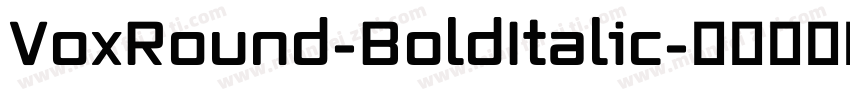 VoxRound-BoldItalic字体转换