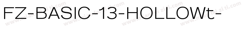 FZ-BASIC-13-HOLLOWt字体转换