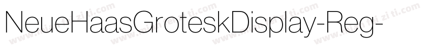 NeueHaasGroteskDisplay-Reg字体转换
