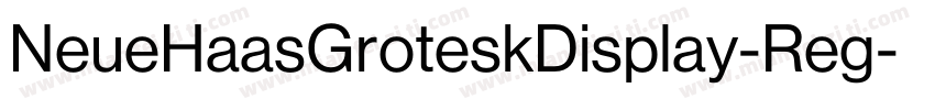 NeueHaasGroteskDisplay-Reg字体转换