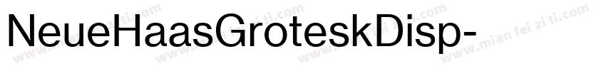NeueHaasGroteskDisp字体转换