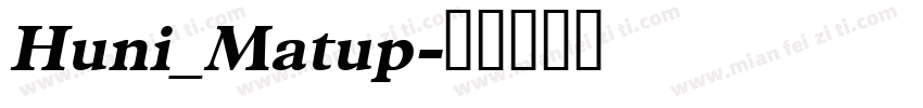Huni_Matup字体转换