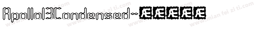 Apol1o13Condensed字体转换