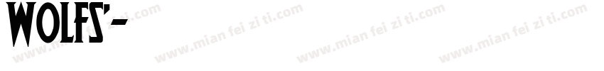 wolfs’字体转换