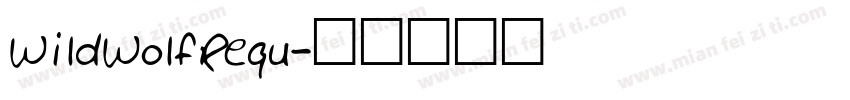 WildWolfRegu字体转换