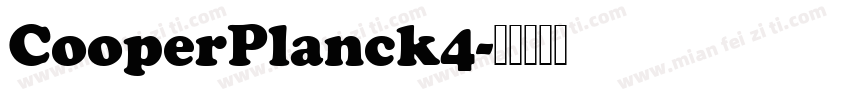 CooperPlanck4字体转换