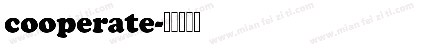 cooperate字体转换