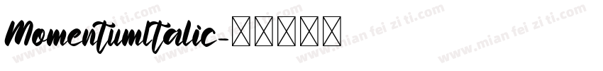 MomentumItalic字体转换