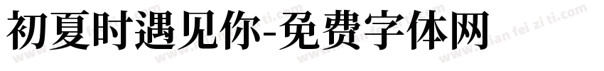 初夏时遇见你字体转换