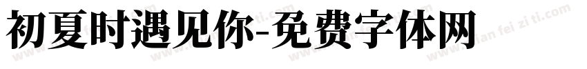 初夏时遇见你字体转换