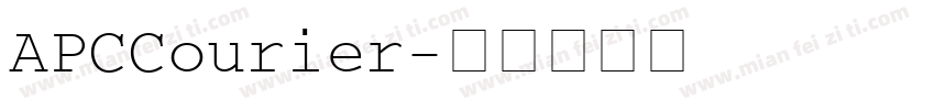 APCCourier字体转换
