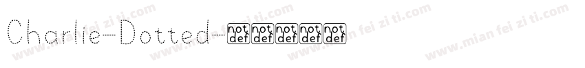 Charlie-Dotted字体转换