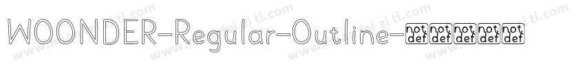 WOONDER-Regular-Outline字体转换