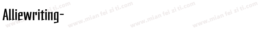 Alliewriting字体转换