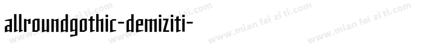 allroundgothic-demiziti字体转换
