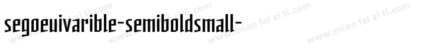 segoeuivarible-semiboldsmall字体转换