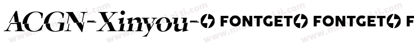 ACGN-Xinyou字体转换