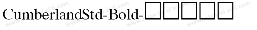 CumberlandStd-Bold字体转换