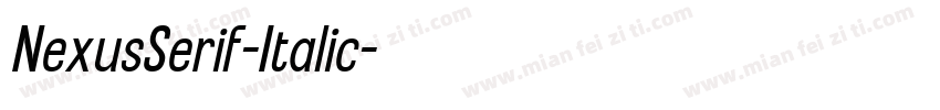 NexusSerif-Italic字体转换