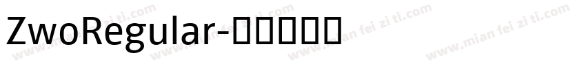 ZwoRegular字体转换