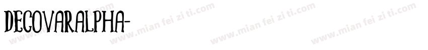 DecovarAlpha字体转换