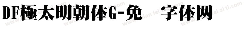 DF極太明朝体G字体转换