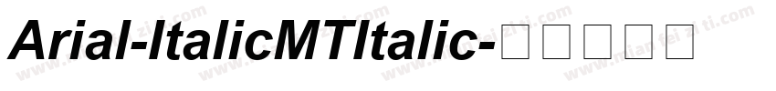 Arial-ItalicMTItalic字体转换