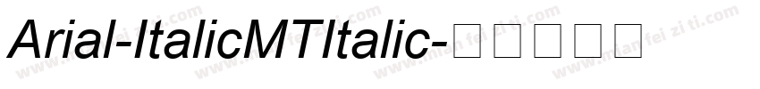 Arial-ItalicMTItalic字体转换