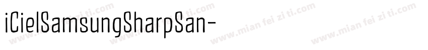 iCielSamsungSharpSan字体转换