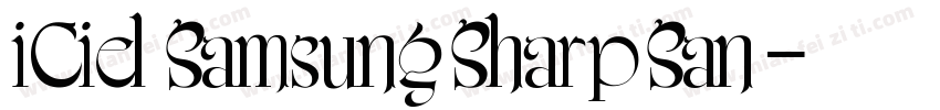 iCielSamsungSharpSan字体转换