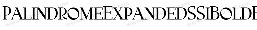 PalindromeExpandedSSiBoldExpandedt字体转换
