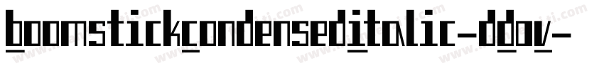 BoomstickCondensedItalic-dD0V字体转换