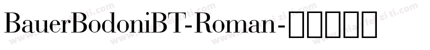 BauerBodoniBT-Roman字体转换