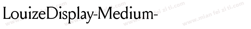 LouizeDisplay-Medium字体转换