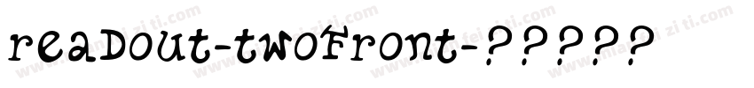 Readout-TwoFront字体转换
