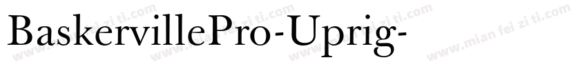 BaskervillePro-Uprig字体转换
