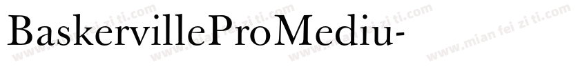 BaskervilleProMediu字体转换