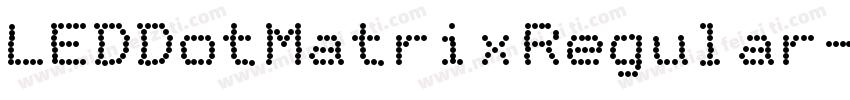 LEDDotMatrixRegular字体转换